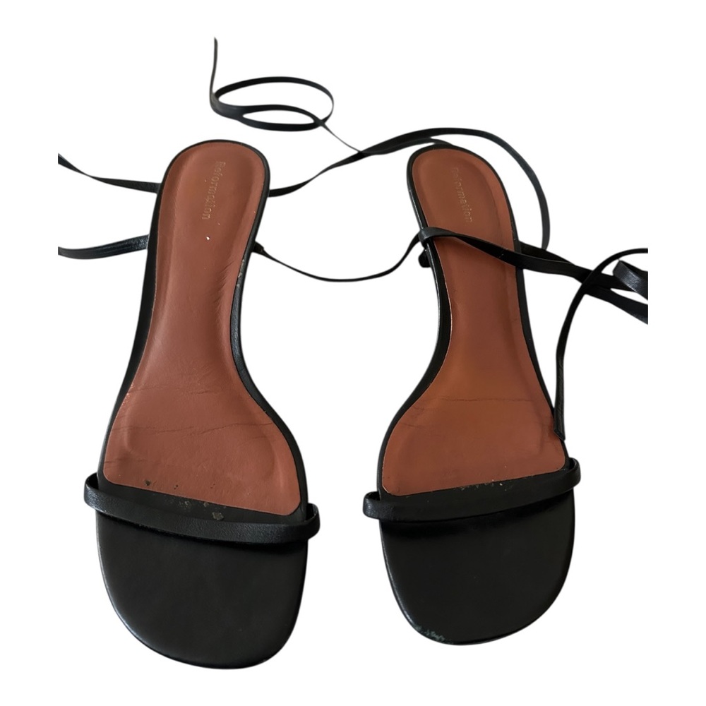 Reformation Black Strappy Sandals